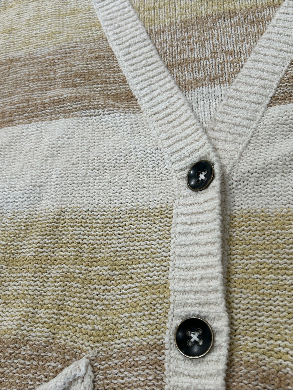Free People Southport Beach Cardigan Chunky Knit Button Front Grains Combo Small - Picture 8 of 13
